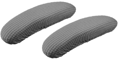 Msiud 2 Piezas Fundas para Reposabrazos de Silla Oficina, ExtraíBles Cubiertas Apoyabrazos EláSticas PoliéSter Fundas Protectoras Reposabrazos Cojines Suaves El Hogar La Oficina (Dark Gray)