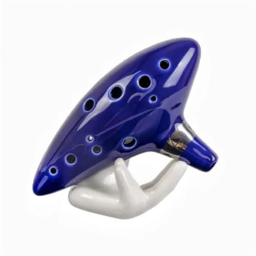 Okarina 12-Loch-Okarina Aus Keramik Alto-C-Gefäßflöte Blasmusikinstrument Mit Einfachem Notenseil Für Anfänger