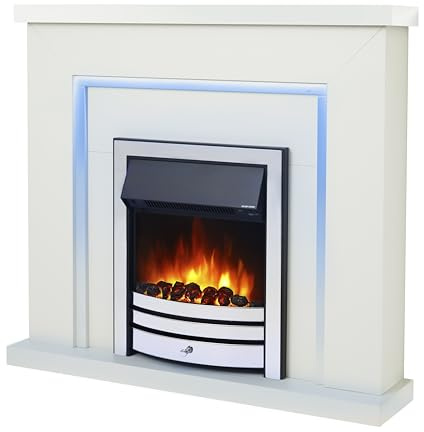 Endeavour Fires Bempton 42 Freestanding Electric Fireplace with Surround