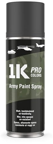 Militär-Farbspray Army 1K PRO – 400ml Spraydose matt, Militärfarbe, UV und wetterfest, schnelltrocknend, DIY Projekt - Nato Grün