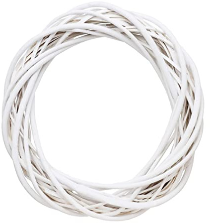 Kalastussaari Natural Grapevine Wreaths,Wicker Wreath Decor,20cm Christmas Rattan Vine Ring,Floral Hoop Natural Ornaments Craft Accessories