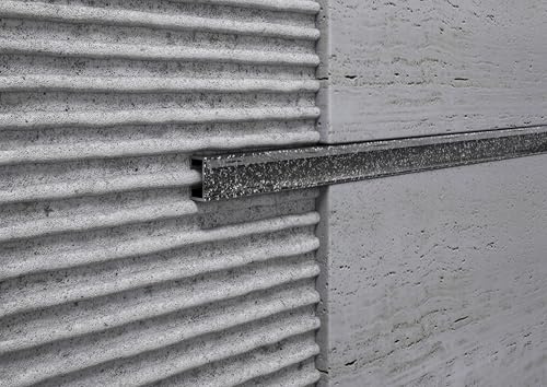 MINUTA PROFILI Listello Alluminio Decorativo Glitterato Smoke Listelli Alluminio Per Rivestimenti Ceramica Mosaico E Pietre Naturali Listelli In Alluminio Facile Installazione Barra 2 M (15X8 MM)