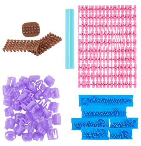 SUPERFINDINGS 4 Satz Buchstabenstempel Für Ton Alphabete Keksnummer Stempelsätze Alphabet Keks Ausstecher Kunststoff Schneider Stempel Presse Präger Alphabet Für Kuchenbacken Fondant Keks