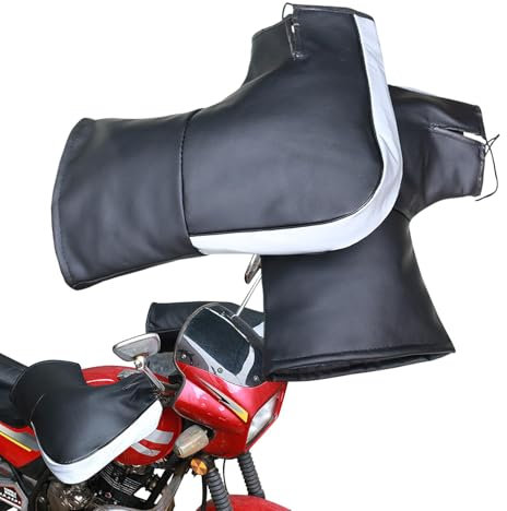 Schneemobil-Lenkerabdeckung – leichte Armstulpen für Winter-Schneemobile | Motorradhandschuhe, wasserdichtes Ledergewebe, bequeme Handschuhe aus verdickter Baumwolle, winddicht, geeigneter Lenker, Mot