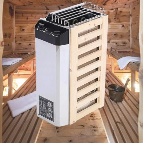 Sauna Stove, Sauna Heating Equipment, Internal Control Type Stainless Steel Multifunctional Steam Bath Sauna Heater for Home Hotel Sauna Room Spa Shower Bath Optional Sauna Stones,NoSaunaStone