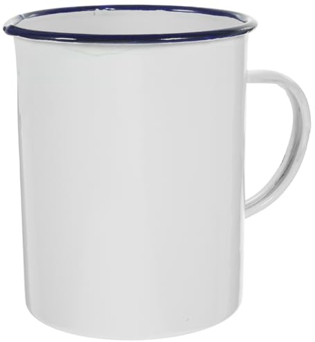 Garneck Emaille Messbecher Vintage Wasserbecher Campingbecher Mit Rustikalem Design Für Kaffee Tee Und Heiße Getränke Spülmaschinenfest Und Langlebig