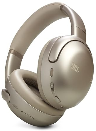 JBL Tour One M3 Auriculares supraaurales inalámbricos con Bluetooth, cancelación de Ruido True Adaptative, 70h de batería, Ajuste cómodo, Sonido JBL Spatial 360 con Seguimiento de Cabeza, Latte
