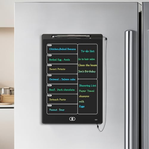 Magnetic Weekly Chore Chart for Adults, 9.8”×6.7” Small to Do List Dry Erase Board for Fridge Grocery Shopping Kitchen Menu Planning Whiteboard Refrigerator Digital Notepad Blackboard Meal Planner