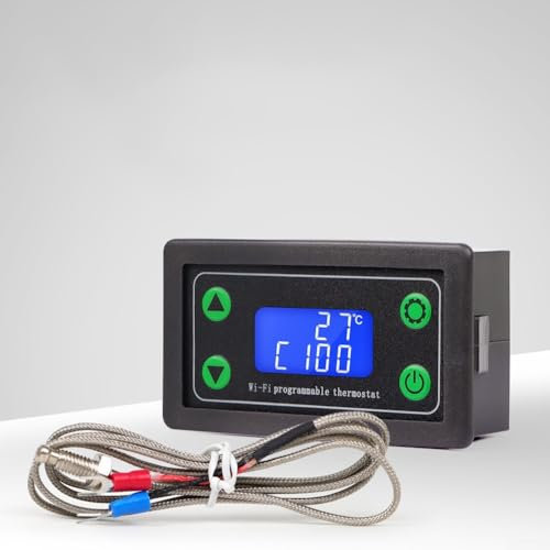 YUANGANG Digital Temperature Controller With LED Display, Remote Switch Thermostat For Drying Box, Incubator, Industrial Use, High Accuracy 0.1℃, -99℃ To 999℃ Range