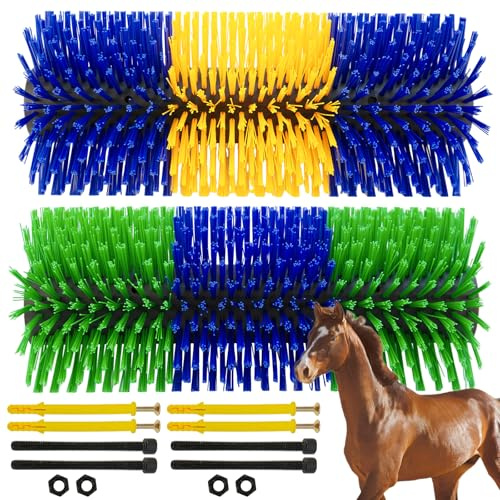 Livestock Scratch Brush,2 Pcs Horse Brush,Horse Scratch Brushes,Cattle Brushes,Relieve Itching on the Back of Livestock Great Cattle Supplies,for Horse,Sheep,Cattle,Pig