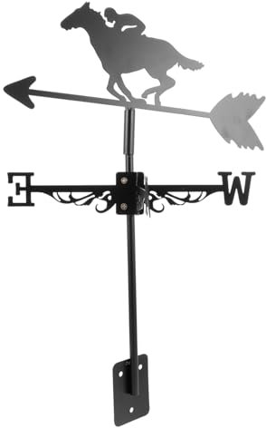 Toyvian Girouette Décorative Métal pour Jardin ou Terrasse Indicateur de Direction du Vent