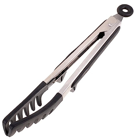 Sosoport Pinzas De Silicona Para Pasta Multifunción Negro Accesorio Cocina Reutilizable Para Espaguetis Pan Ensalada y Barbacoa Cómodo Agarre y Fácil Limpieza