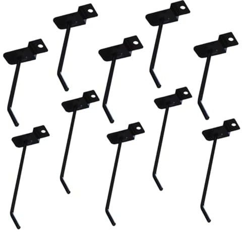 GETAJGHSD 12pcs Groove Board Hook Commodity Shelf Display Hook Home Supplies Heavy Duty Wall Storage Racks for Mall Supermarket Goods