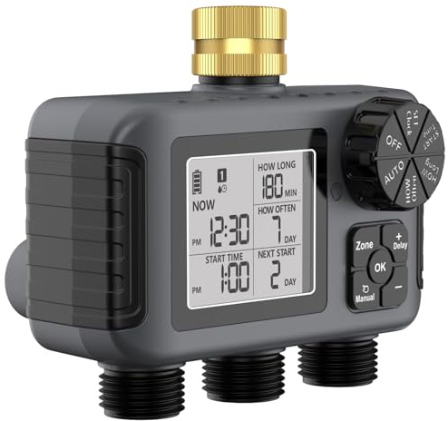 Timer Irrigazione Per Impianti A Doppia Con Programmazione Intelligente Schermo A LED Display Annaffiatura Esterno Strumento Irrigazione Del Giardino Capacità
