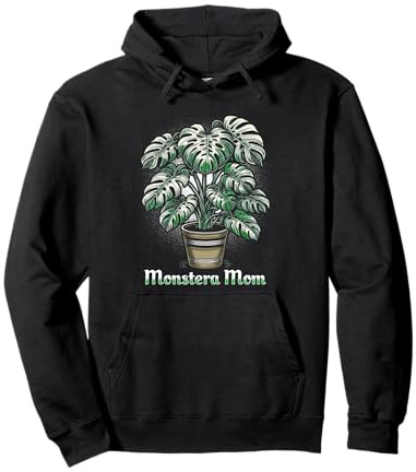 Monstera Mom Monstera Variegata House Plant Pullover Hoodie
