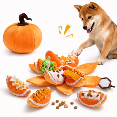 Nocciola 5 en 1 Jouet Intelligence Chien pour Jeu Chien Cache Croquettes | Jouet Chien Occupation Interactif avec Couineur et Papier Froissé, Jeu de Fouille pour Chien et Chiot