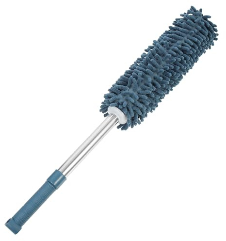 Tofficu Brosse à Poussière Extensible en Chenille Lavable, Plumeau Ménager Pratique pour Nettoyage Radiateurs, Plafonds et Meubles, Manche Télescopique Flexible, Outil Dépoussiérage
