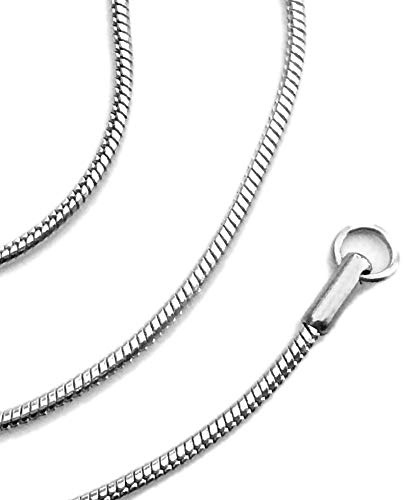 Loralyn Designs Stainless Steel Snake Chain Necklace Solid Round Smooth 2mm 20 Inch
