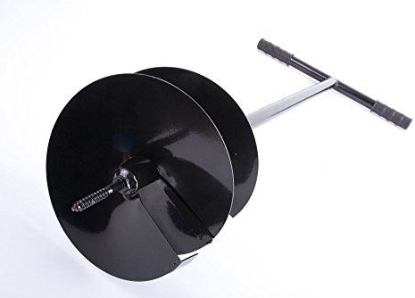 Handbohrer Erdbohrer Handerdbohrer Erdlochbohrer Pflanzbohrer Bohrer Lochspaten Pfahlbohrer (25cm)