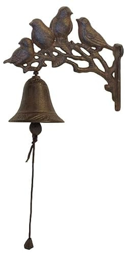 zeitzone Türglocke Vogelhochzeit Glocke Vögel Gusseisen Rustikal Antik-Stil Braun