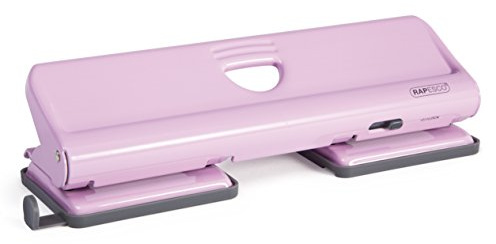 Rapesco 1347 720 Perforatrice à 4-Trous en Métal, Capacité de 22 Feuilles, Rose