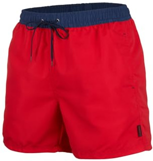 ZAGANO badbyxor herr pojkar badshorts herr simbyxor boardshorts för män sportbyxor korta, badbyxor herr lång S–6XL, tillverkade i EU, Röd-blå, XXL