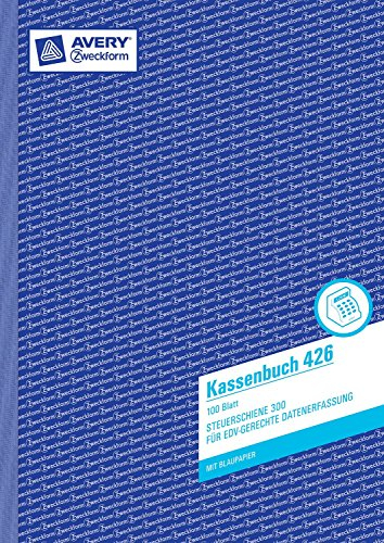 Avery Zweckform 426 Kassenbuch, DIN A4, nach Steuerschiene 300, 100 Blatt, weiß (5er Pack)