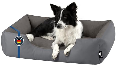 BedDog Hundsäng Zara, hundkudde med avtagbart tvättbart överdrag, hundkorg, hundsoffa, för medelstora hundar, XL