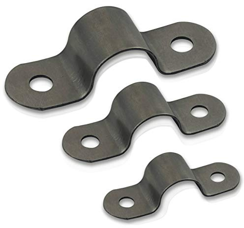 Edelstahl Rohrschelle | 2 Zoll - (Ø 61 mm | Bügelschelle Doppellasche U Schelle Rohr Halterung Halter