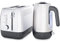 Breville Edge Stainless Steel Kettle & Toaster Set | 1.7 Litre, 3KW Electric Kettle with Still-Hot Illumination & 2-Slice High-Lift Toaster with Deep Slots | Brushed Stainless Steel (Silver)