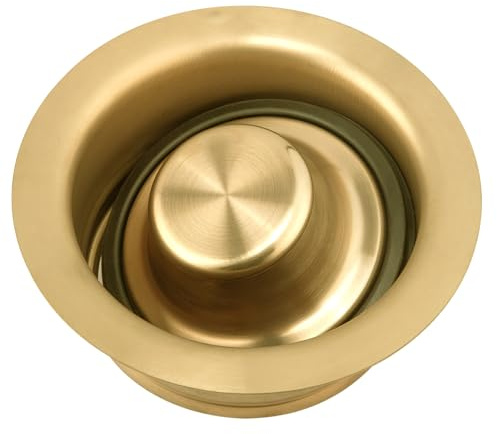 Artiwell Sink Garbage Disposal Flange and Stopper, Universal Flange Fit 3-1/2 Inch Standard Drain Hole, Kitchen Sink Replacement Accessories, Garbage Disposer Kit (Champagne Bronze)