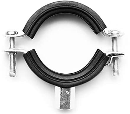 1 1/4 (38mm - 43mm) Rubber Lined Munsen Rings Pipe Clamps Pipe Hanger Anti Vibration Clamp, Bracket - (Pack of 2) - C09C 1 1/4_2