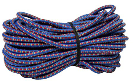 WERKA PRO Rouleau Tendeur Élastique Caoutchouc et Polypropylène Ø 8mm 20m | Robuste, usage extérieur et intérieur, bricolage, ø 8mm x 20m, accessoires pour bâches et housses
