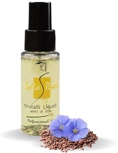 SETA PACK - Olio di Semi di Lino per Capelli - Olio di Semi di Lino Cristalli Liquidi - Ristrutturante con Omega 3 - Capelli Danneggiati, Secchi e Crespi (1 confezione)