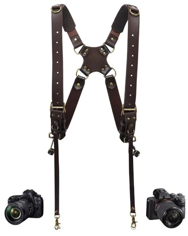 4J LEDR Tracolla per fotocamera,Cinghia Per Fotocamera Tracolla Macchina Fotografica,Cinghia Fotocamera,Cinghia Macchina Fotografica per tutte le fotocamere DSLR/SLR,Piccole dimensioni,Marrone