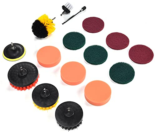 Juego de Cepillos para Taladro Eléctrico, Accesorio de Cepillo para Taladro de 707 G para Limpieza de Paredes, Eliminación de Polvo del Piso para Limpieza del Hogar para Grietas