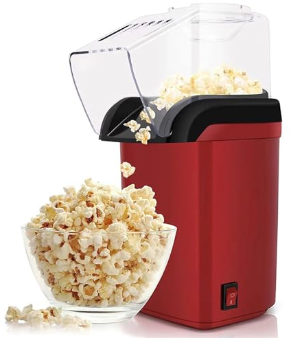 hxoity Food Safe Mini Popcorn Machine Hot Air Popcorn Maker BPA and PVC Free Popcorn Bowl No Oil-Healthy Snack Great for Holding Parties in Home and Watching Movies with Family