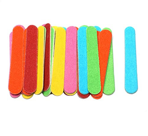 Emery Boards nagelvårdssats med nagelfilbuffert, 500st Professionell Mini Wood Nail Art Files Buffer 180/240