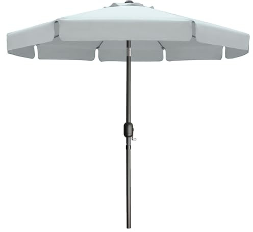 MARBUENO SUMMER Ombrellone Marbueno in acciaio 8 stecche D300 cm Poliestere Bianco Giardino, Piscina e Terrazza 10491