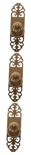 DIYEAH 3 Sets Retro Bronze Griff Schubladengriff Antik Bügelgriffe Griffe Schränke Kommoden Schubladengriffe Vintage Antik Türgriffe Türgriff Zuggriff Ersatz Golden Messing