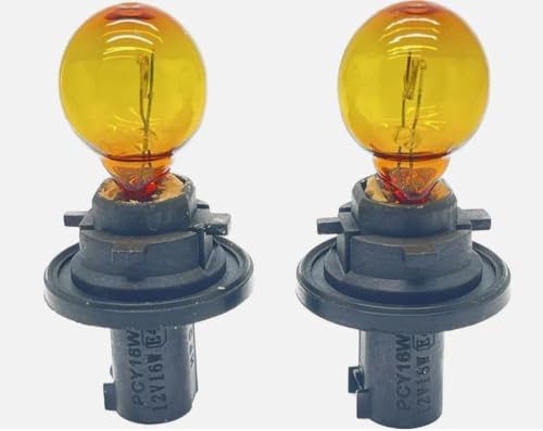 MSA 2 x PCY16W Amber Indicator Bulbs 16w Turn Signal PU20d/2 Replacement