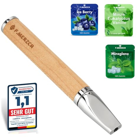 F.MERZCA® Rauchentwöhnung Atemholz mit MIT MEHR WIDERSTAND – 9× Filter mit leckerem Minze, Blaubeere und Eukalyptus Mix Geschmack - Zigarettenersatz & Rauchfrei Hilfsmittel (Sil)