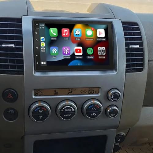 7 Android 14 Doppel Din Autoradio für Nissan Pathfinder 2005-2010 mit Wireless Carplay Android Auto Touch Screen Android Car Radio GPS Navi Bluetooth FM RDS Rückfahrkamera WiFi Mirror Link 2+32G