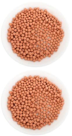 Angoily Pierre de Céramsite Rouge pour Pot de Fleurs Hydroponique et Terrestre, Plastique Solide, Prévient L'hypoxie Renversement de L'arrosage, Pack de 2 Paquet
