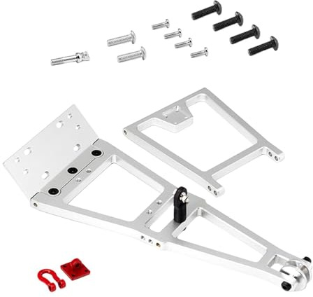 KIXZSAZ Optimized RC Winch Double Stent Truck Tow Crane Arm Suited For 1/10 Scale RC Crawler Enhancing Function Winch Double Stent Truck Tow Crane Arm Wrecker, Silver