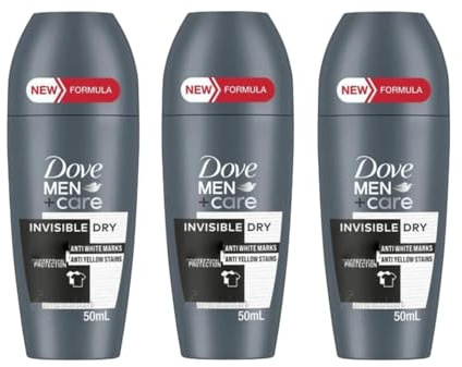Dove Men Deodorant Roll-On Invisible Dry - 1.69 fl oz - Pack of 3
