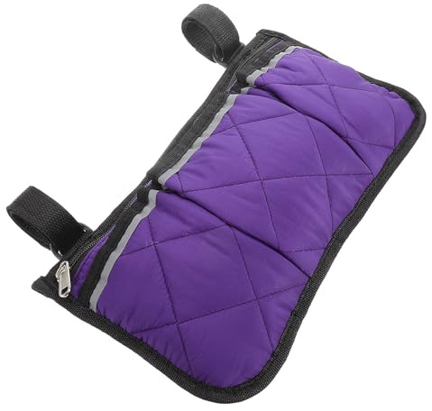 HEALEEP Rollstuhl Seitentasche mit Verstellbaren Gurten Multifunktionale Armlehnentasche mit Blumendruck Seitliche Aufbewahrungstasche für Rollstuhl Scooter Elektrorollstuhl und Gehhilfe