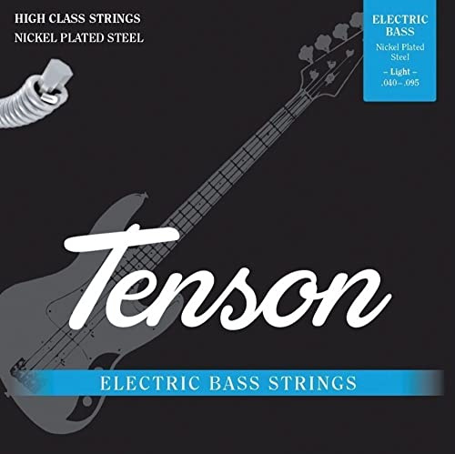 GEWA TENSON - Juego de cuerdas para bajo eléctrico, hilo redondo de níquel, luz .040-.095