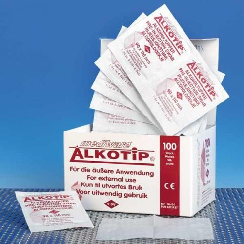 Toallita de alcohol grande 90 x 110 mm