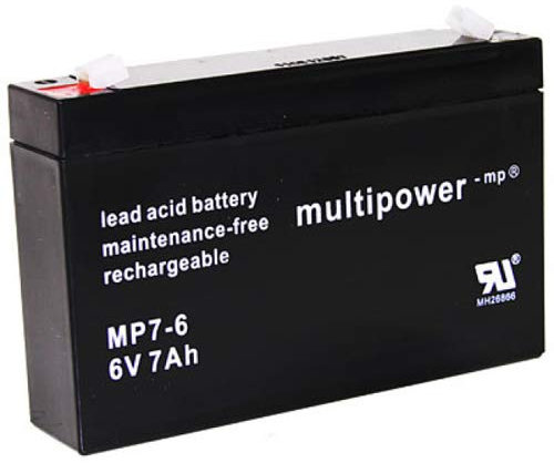 Multipower batteria al piombo MP7-6 6,0Volt 7.000mAh 4,8mm